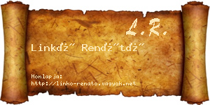 Linkó Renátó névjegykártya
