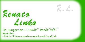 renato linko business card